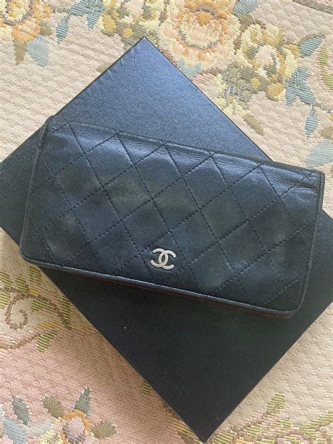 chanel blue wallet|chanel classic bifold wallet.